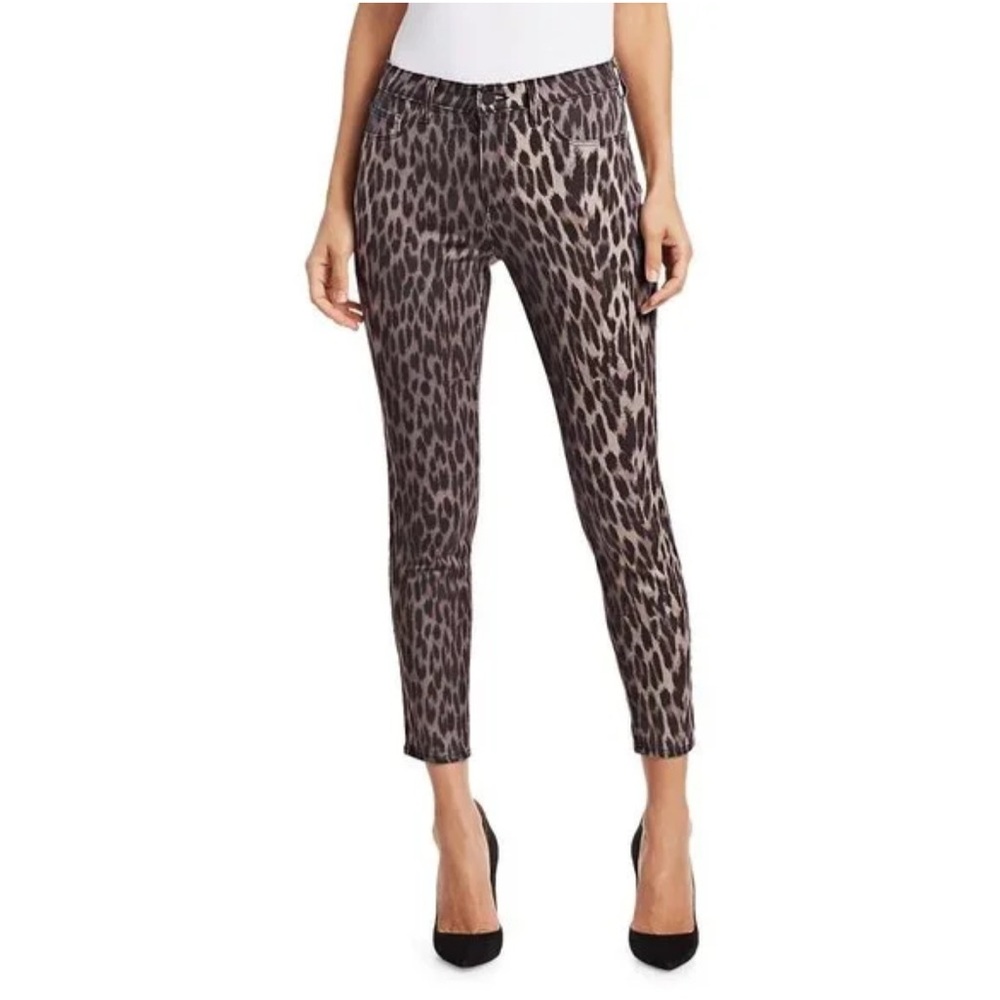 H24 L'AGENCE Margot Leopard Print Skinny Jeans